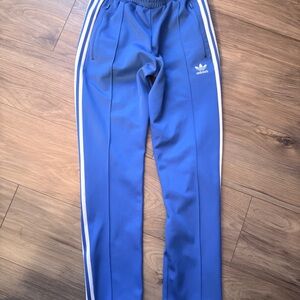 Adidas Royal Blue Joggers with White Accents